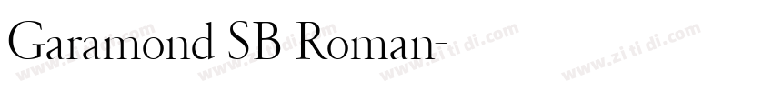 Garamond SB Roman字体转换